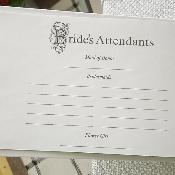 Wedding guest book. 9.75 inches by 6.5 inches - Picture 5 of 7